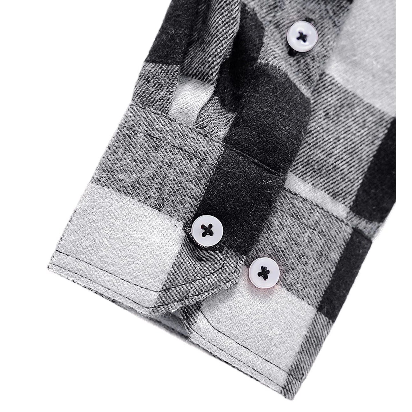 Men'S Button down Regular Fit Long Sleeve Plaid Flannel Casual Shirts