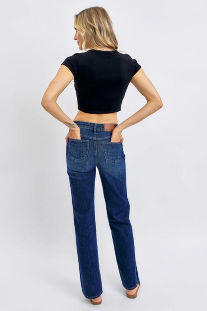 Judy Blue Full Size Tummy Control Straight Jeans plus Size
