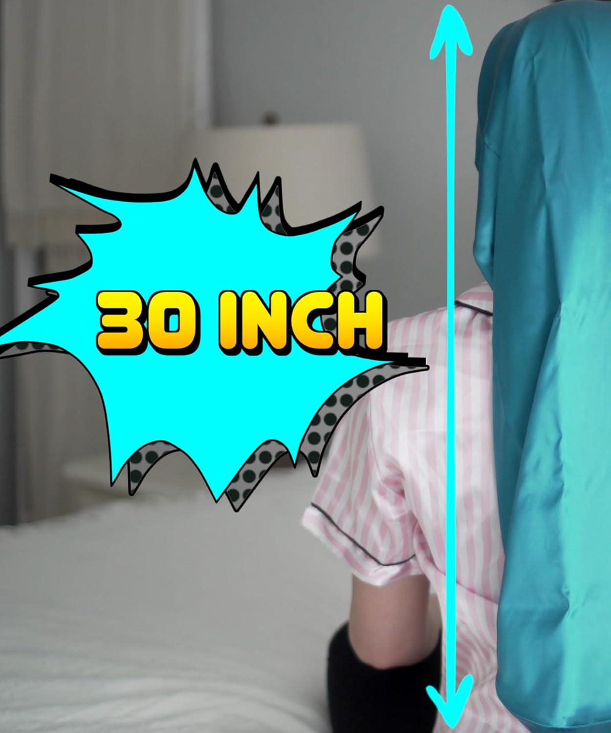 Extra Long (30 Inch) Silk Sleep Bonnet - Night Wrap for Curly, Long Hair - Sleep Cap for All Hair Types