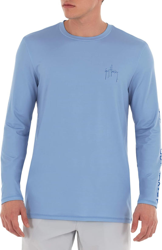 Men’S Long Sleeve Performance Shirt with 50+ UPF Sun Protection