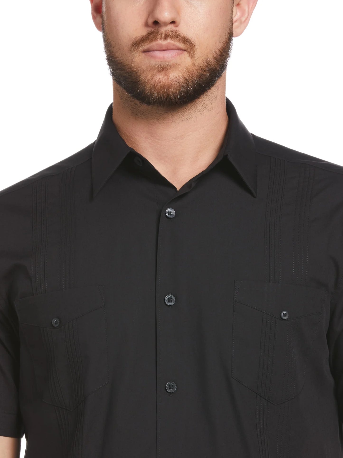 Men'S and Big Men'S Cotton Blend Pintuck Short Sleeve Guayabera Shirt, Sizes S-5XL