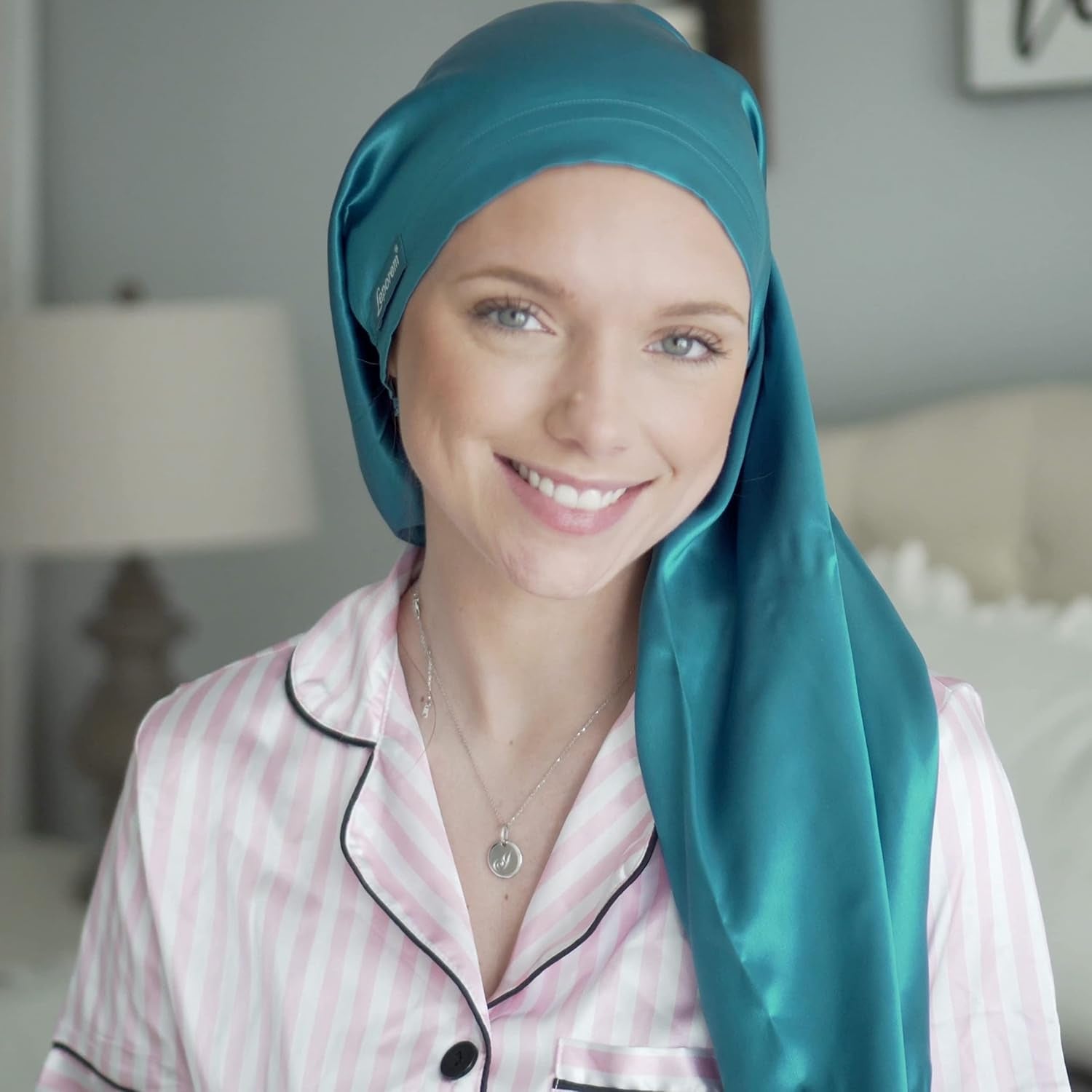 Extra Long (30 Inch) Silk Sleep Bonnet - Night Wrap for Curly, Long Hair - Sleep Cap for All Hair Types