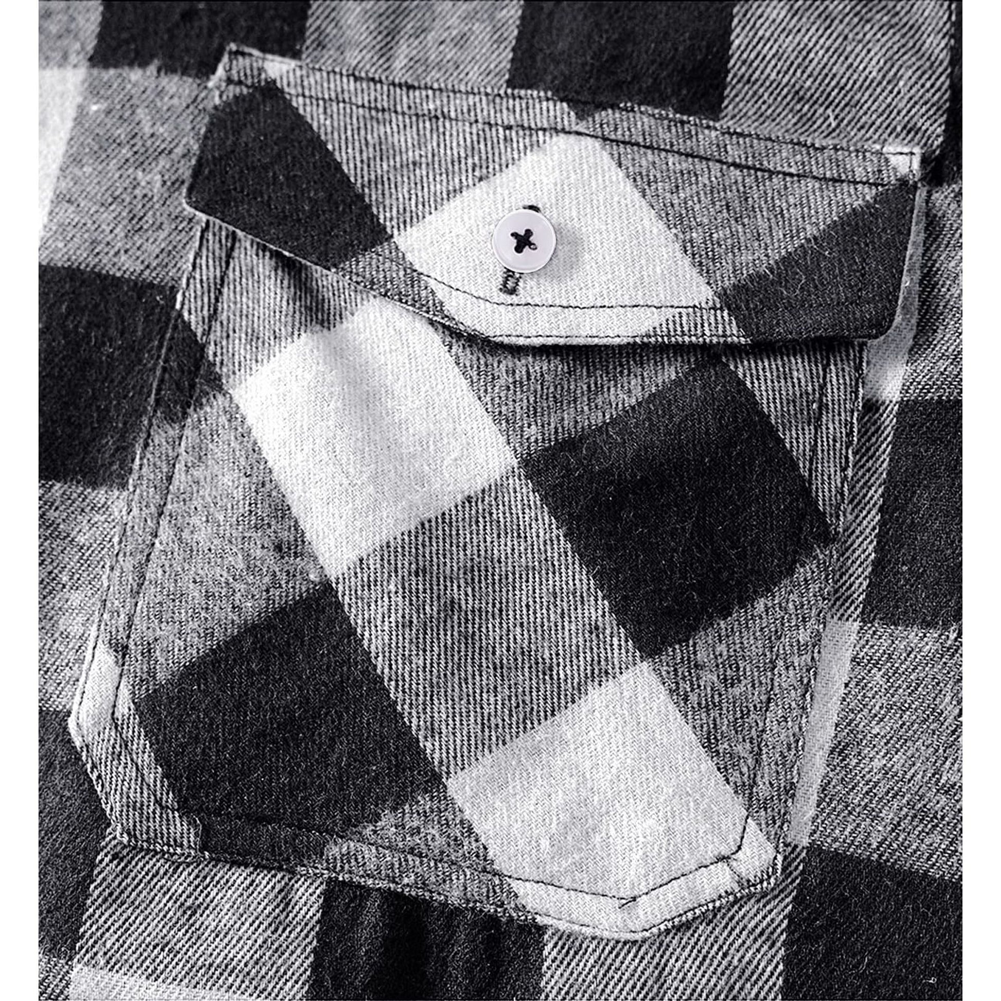 Men'S Button down Regular Fit Long Sleeve Plaid Flannel Casual Shirts