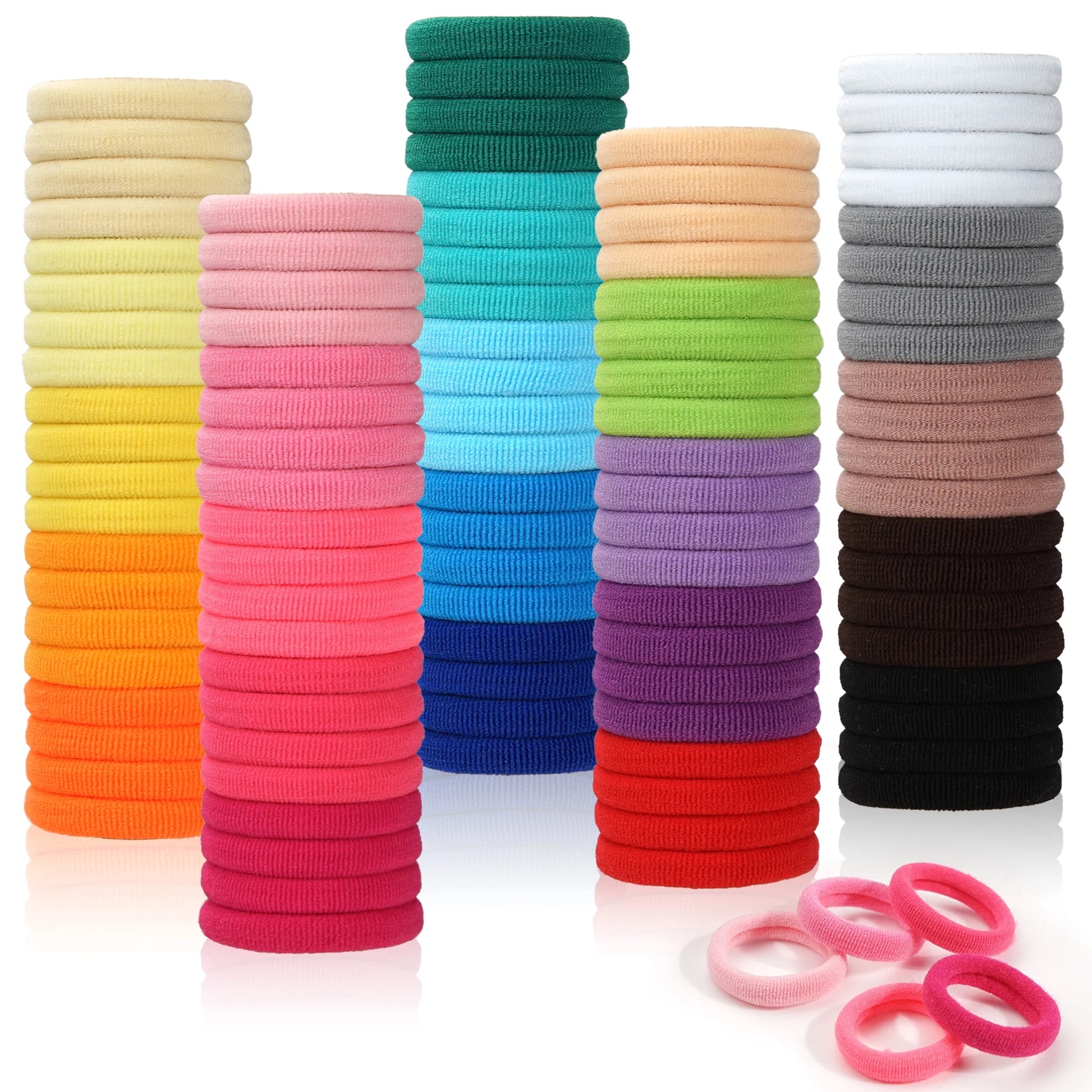 100 Pcs Baby Seamless Hair Ties, Ponytail Holders Hair Accessories No Damage for Hair
