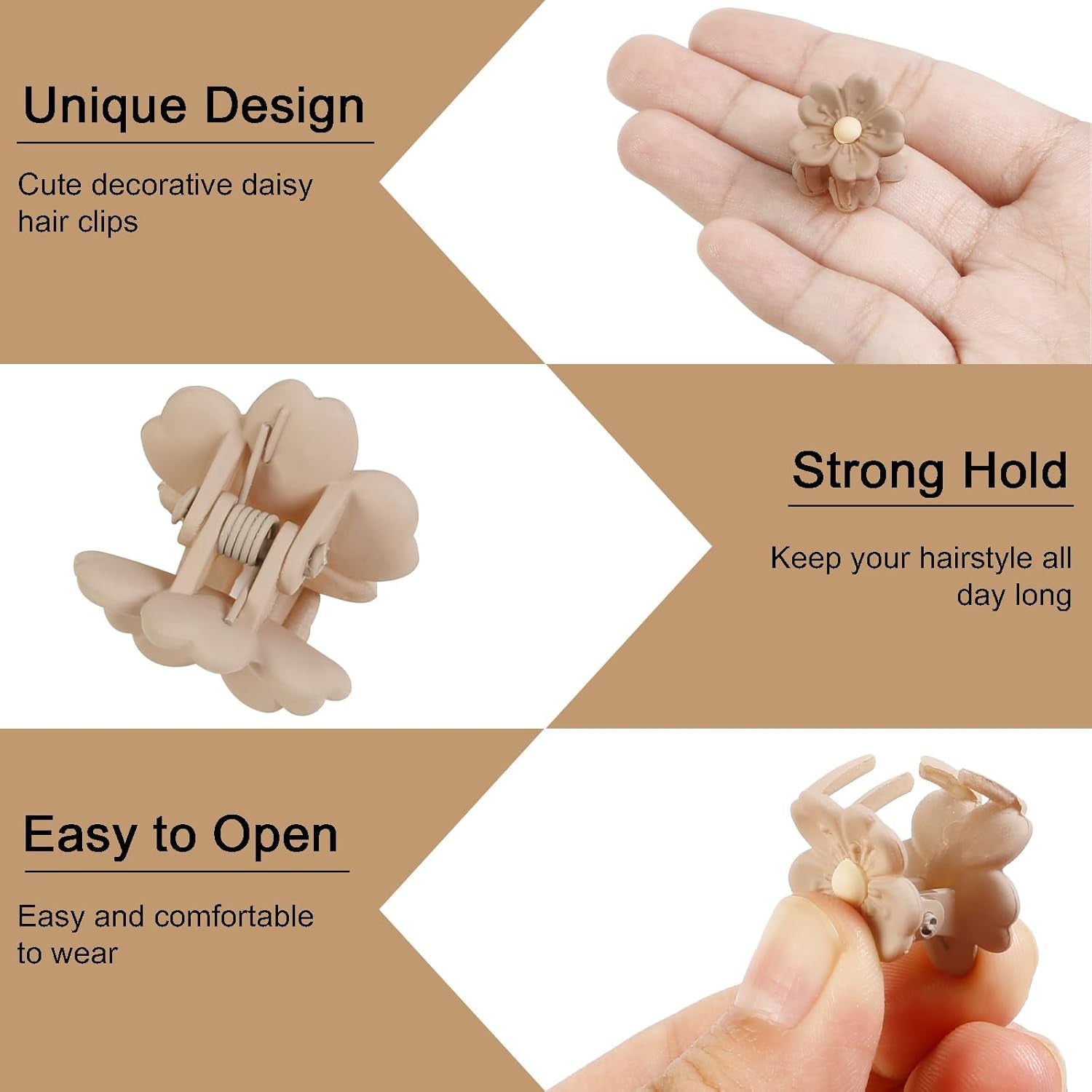 20Pcs Small Flower Daisy Hair Clips,  Mini Hair Claw Clips Cute Jaw Clips Hair Pins Hair Barrettes Hair Clips for Women Fine Hair Tiny Flower Hair Accessories for Women