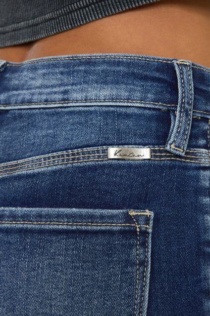 Kancan Full Size Cat'S Whiskers Button Fly Denim Shorts