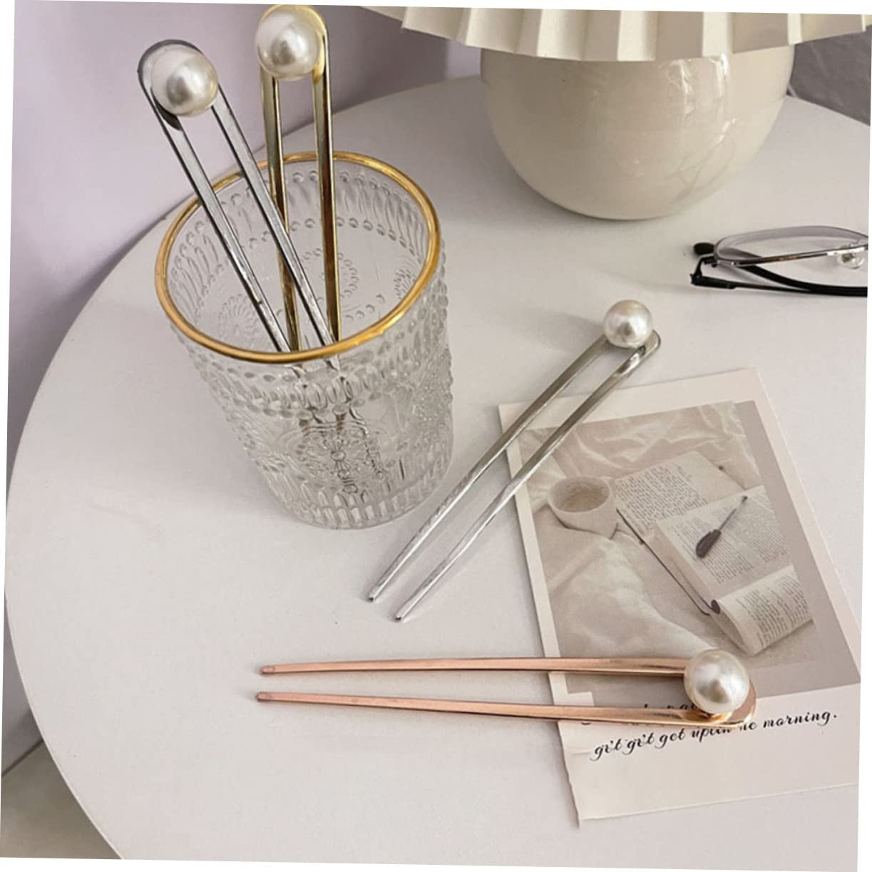 2Pcs Hairpin U-Shaped Hairpin Hair Chopsticks for Women Gold Headpiece Hair Gems for Women Hair Bun Sticks Hair Sticks Bun Hair Fork Hair Forks Women'S Alloy
