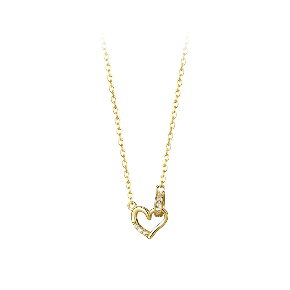 Dainty Circle Heart Necklace