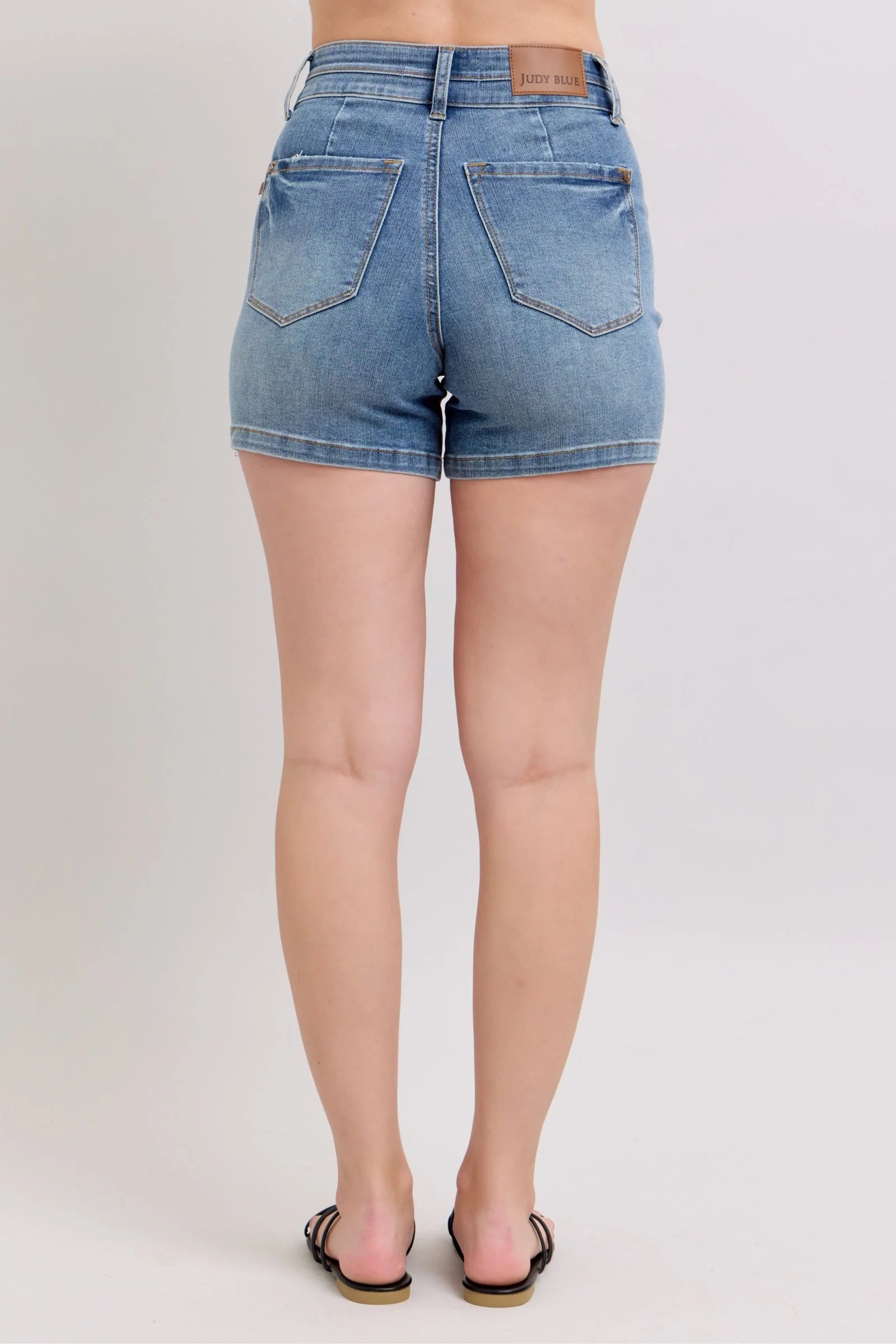 Judy Blue Full Size High Rise Tummy Control Denim Shorts plus Size