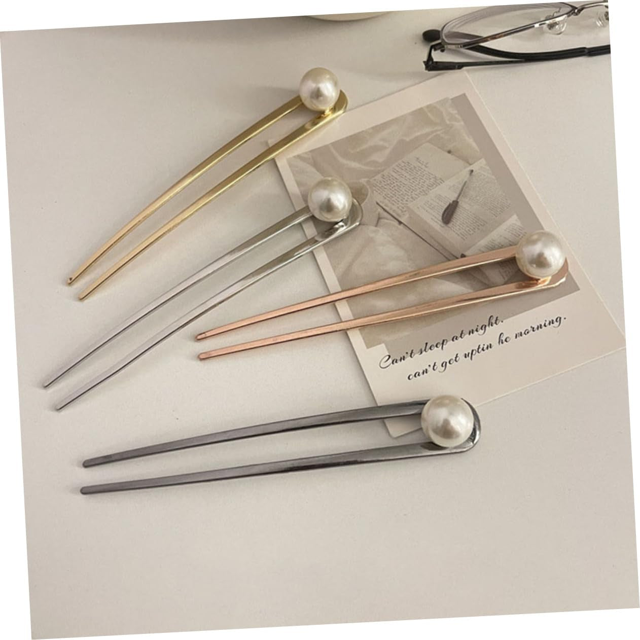 2Pcs Hairpin U-Shaped Hairpin Hair Chopsticks for Women Gold Headpiece Hair Gems for Women Hair Bun Sticks Hair Sticks Bun Hair Fork Hair Forks Women'S Alloy