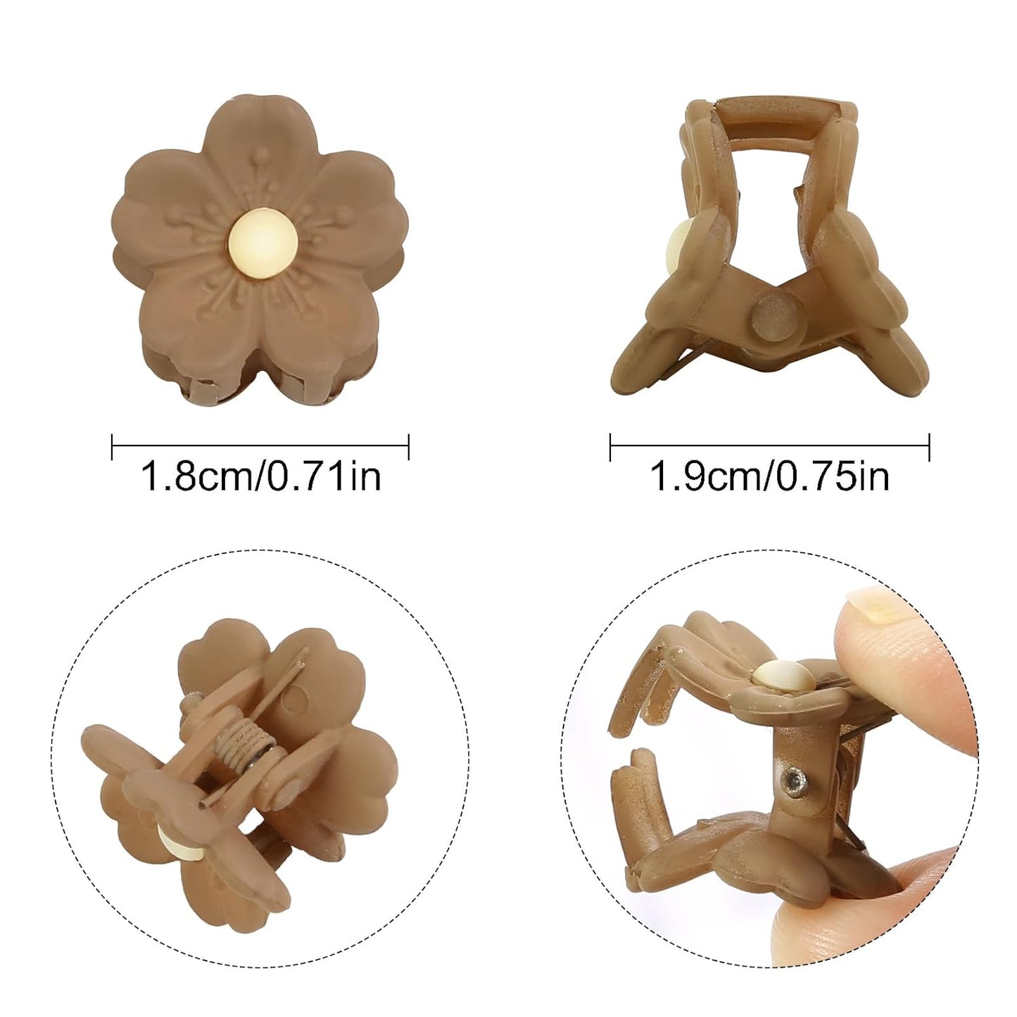 20Pcs Small Flower Daisy Hair Clips,  Mini Hair Claw Clips Cute Jaw Clips Hair Pins Hair Barrettes Hair Clips for Women Fine Hair Tiny Flower Hair Accessories for Women