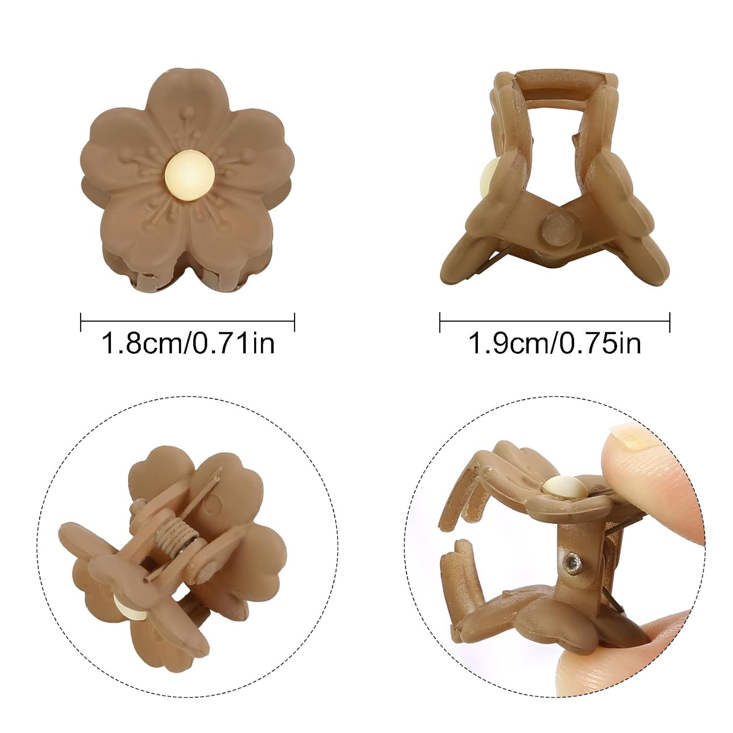 20Pcs Small Flower Daisy Hair Clips,  Mini Hair Claw Clips Cute Jaw Clips Hair Pins Hair Barrettes Hair Clips for Women Fine Hair Tiny Flower Hair Accessories for Women