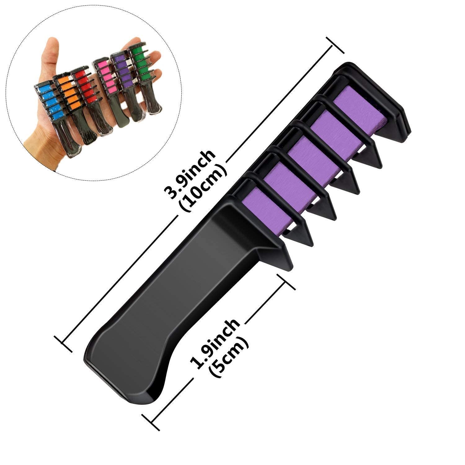 Hair Chalk - New Hair Chalk Comb Temporary Bright Washable Hair Color Dye for Girls Kids with Hair Extensions Clips - Birthday Party Christmas Gifts Toys for Girls Kids Age 6-8-10-12 Years Old