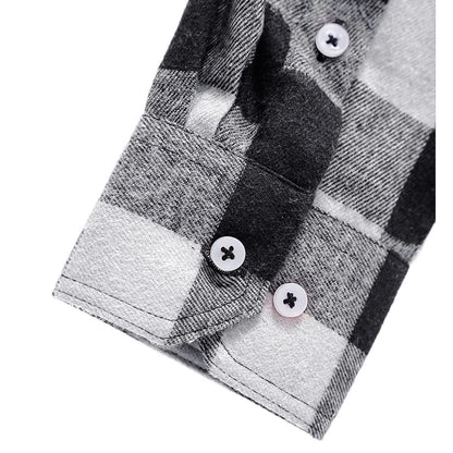 Men'S Button down Regular Fit Long Sleeve Plaid Flannel Casual Shirts