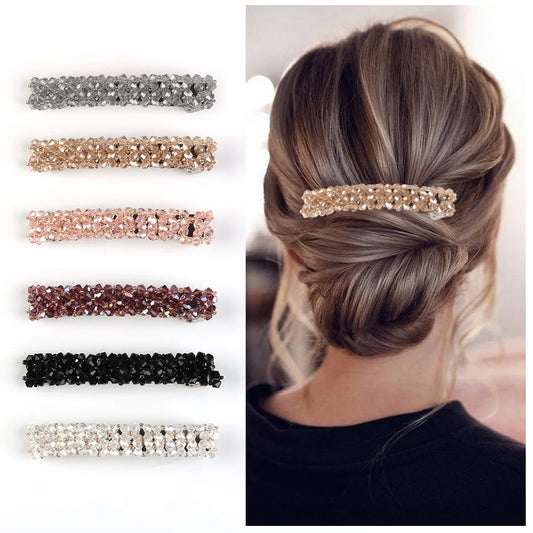 6PCS Hair Barrette Rhinestone Hair Clip Decorative Hair Side Clip Hair Pins Hair Accessories for Women Girls