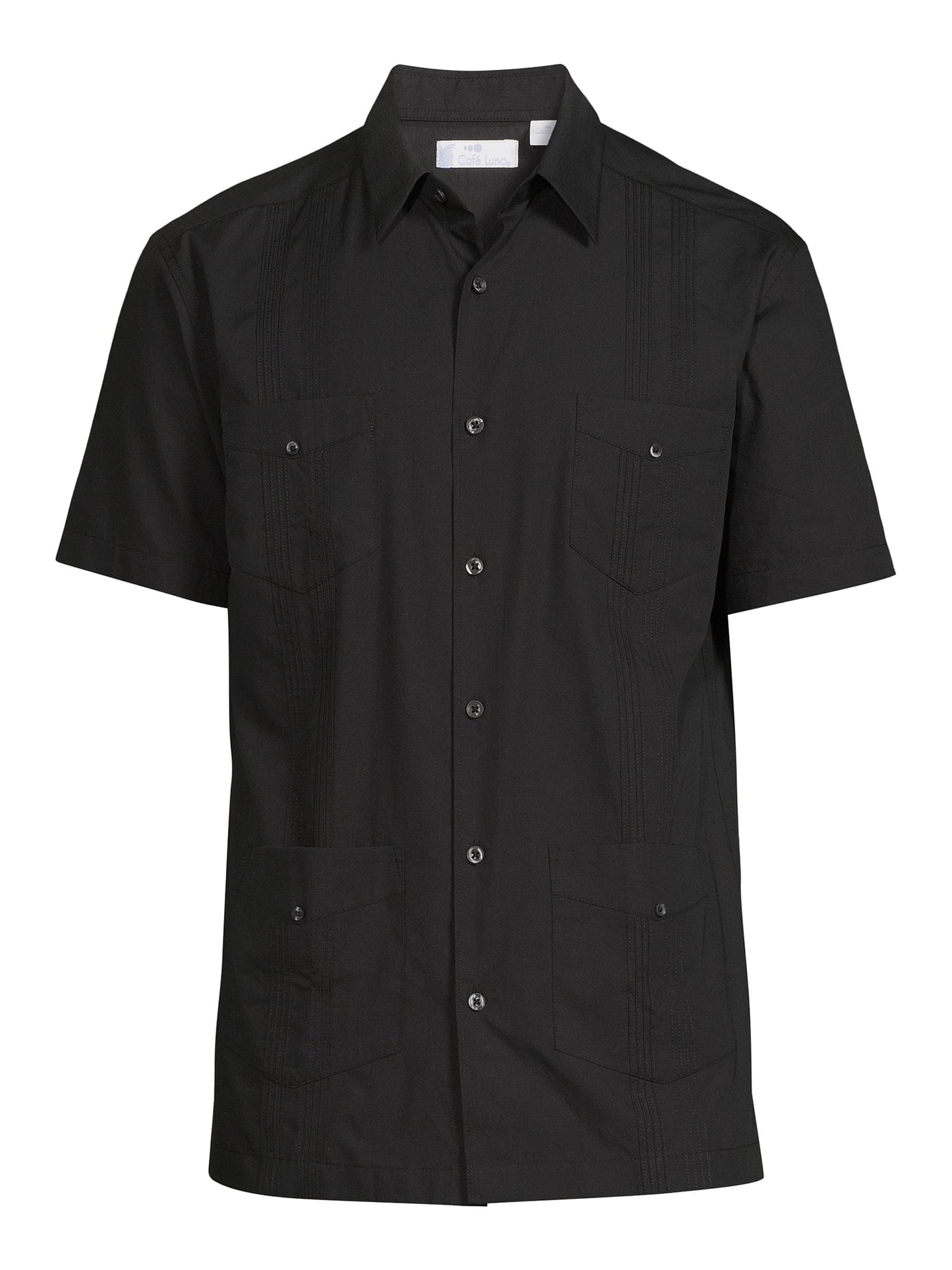 Men'S and Big Men'S Cotton Blend Pintuck Short Sleeve Guayabera Shirt, Sizes S-5XL