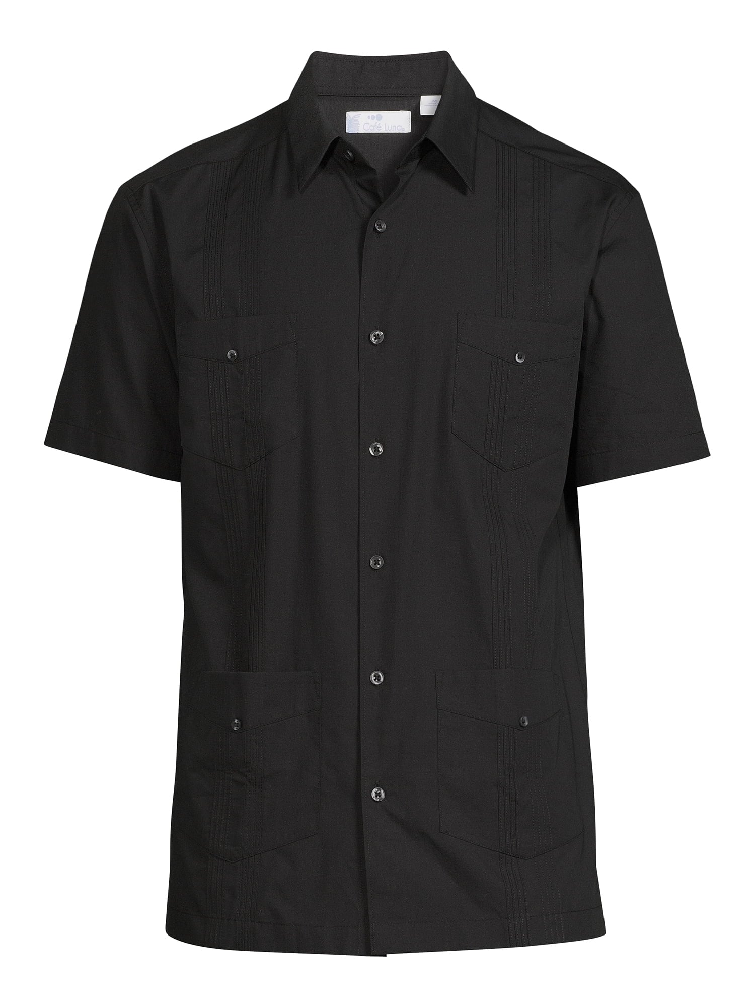Men'S and Big Men'S Cotton Blend Pintuck Short Sleeve Guayabera Shirt, Sizes S-5XL
