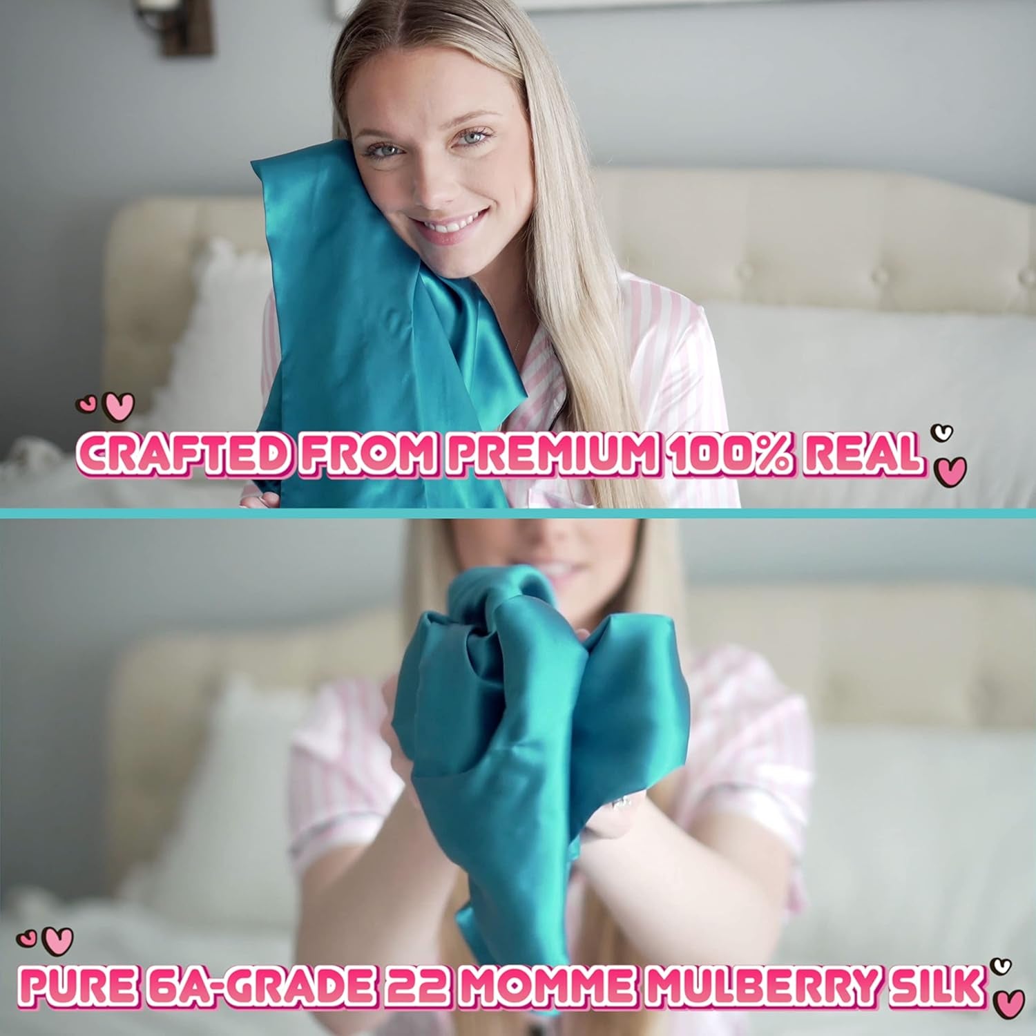 Extra Long (30 Inch) Silk Sleep Bonnet - Night Wrap for Curly, Long Hair - Sleep Cap for All Hair Types