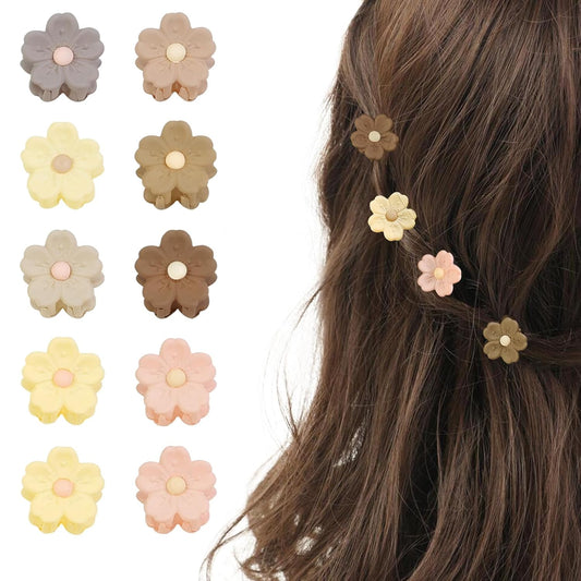 20Pcs Small Flower Daisy Hair Clips,  Mini Hair Claw Clips Cute Jaw Clips Hair Pins Hair Barrettes Hair Clips for Women Fine Hair Tiny Flower Hair Accessories for Women